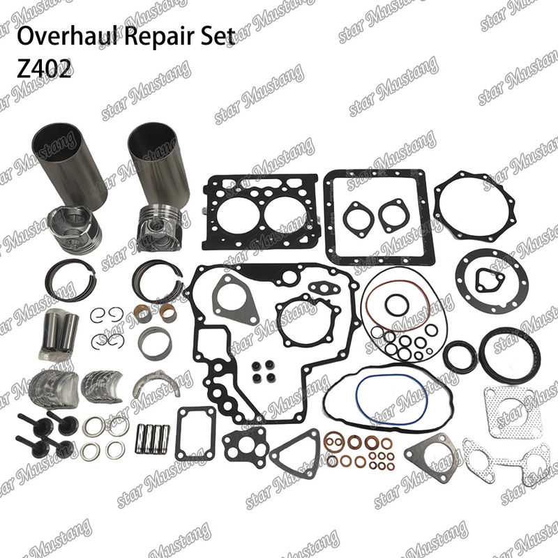 Z402 Kubota Motoru için Tamir Yeniden Yapı Kit Silindrolu Liner Piston Pin Kit Valve Seat Valve Guide Gasket Kit