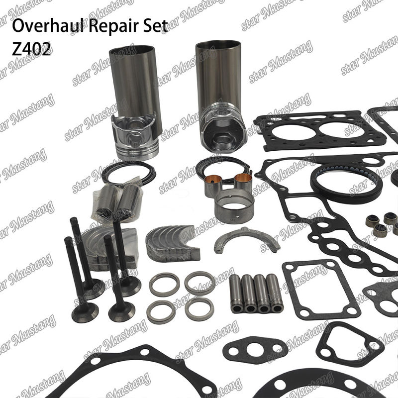 Z402 Kubota Motoru için Tamir Yeniden Yapı Kit Silindrolu Liner Piston Pin Kit Valve Seat Valve Guide Gasket Kit