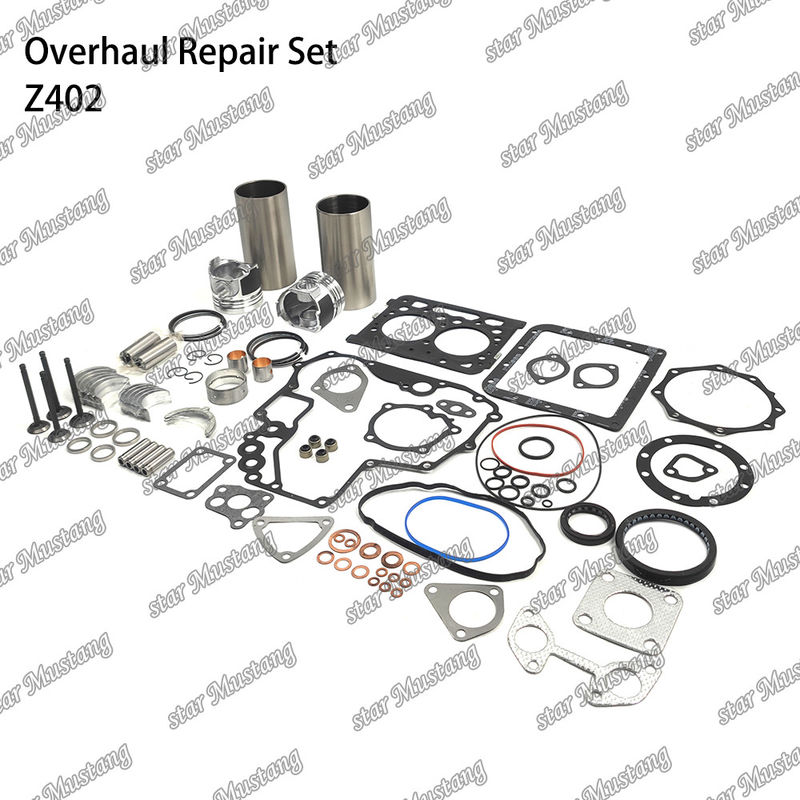 Z402 Kubota Motoru için Tamir Yeniden Yapı Kit Silindrolu Liner Piston Pin Kit Valve Seat Valve Guide Gasket Kit