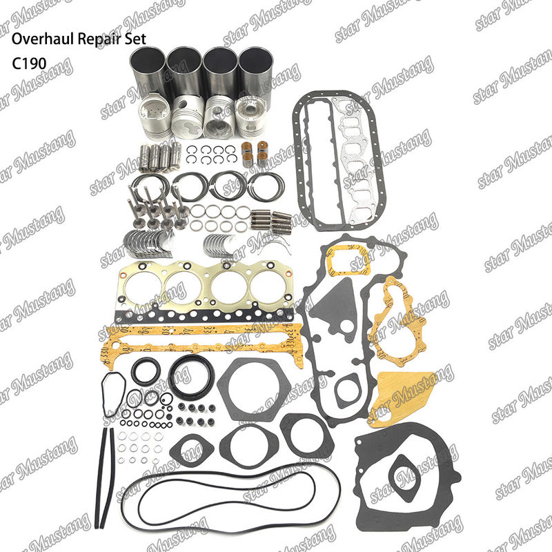 C190 Genel Tamir Seti Silindir Liner Piston Kit Gasketi Kit Valf Koltuğu Rehberi Ana rulman Con Rod rulman Isuzu için