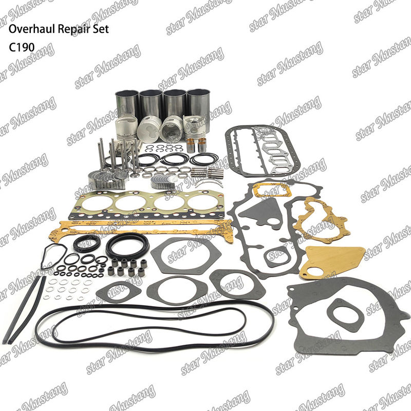 C190 Genel Tamir Seti Silindir Liner Piston Kit Gasketi Kit Valf Koltuğu Rehberi Ana rulman Con Rod rulman Isuzu için