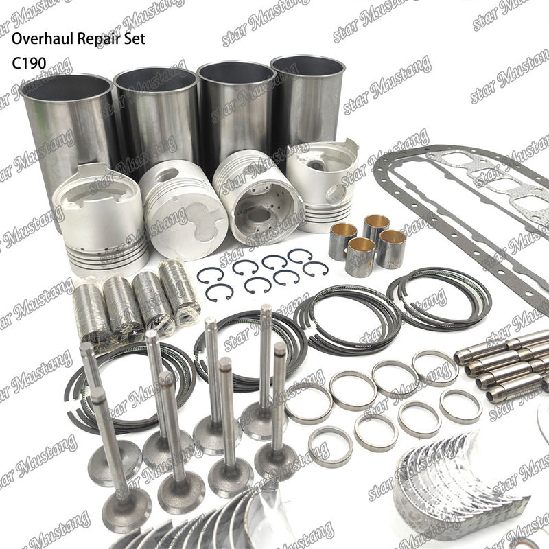 C190 Genel Tamir Seti Silindir Liner Piston Kit Gasketi Kit Valf Koltuğu Rehberi Ana rulman Con Rod rulman Isuzu için