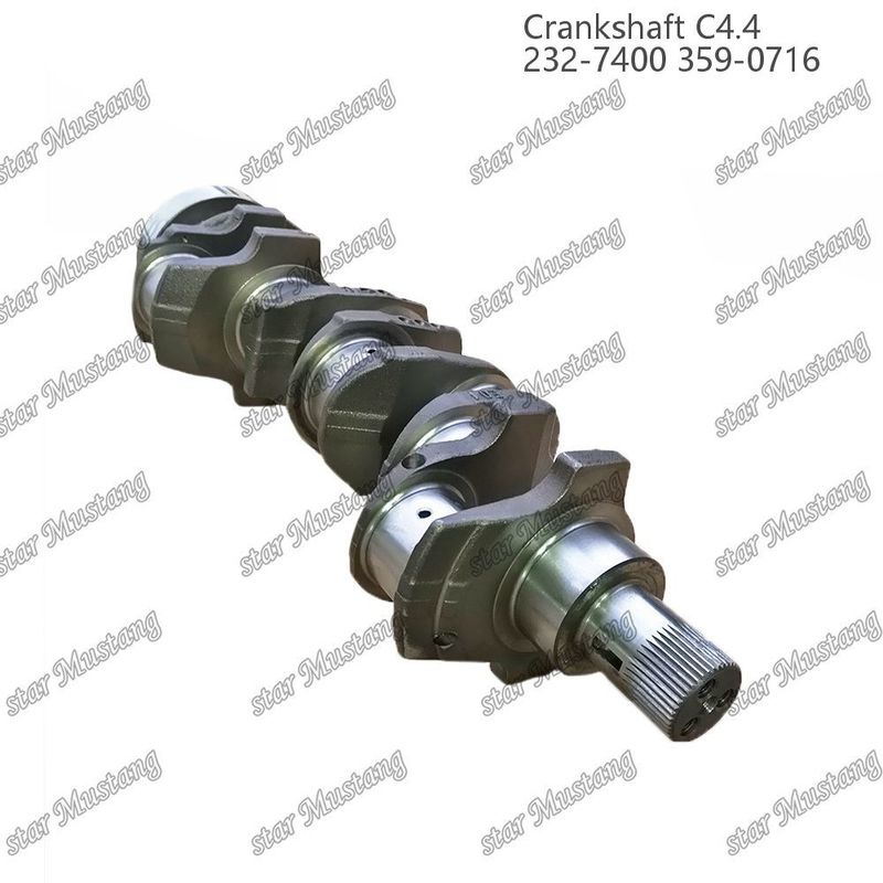 Crank shaft C4.4 Forged Steel EFI 63mm With Spline 232-7400 359-071 Caterpillar Dizel Motoru Tamir Parçası için