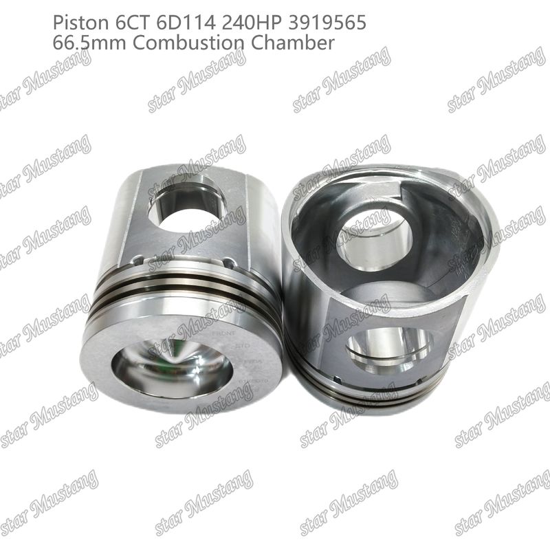 Piston 6CT 6D114 240HP 3919565 Cummins Dizel Motoru Tamir Parçaları İçin 66,5 mm Yanma Odası