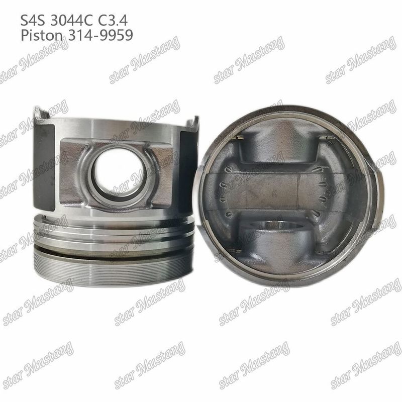 S4S 3044C C3.4 825 Motor Piston Alfin Odası Boyutu 53mm 60mm Yağ Halkası 4mm 314-9959 Mitsubishi Motor yedek parçaları için