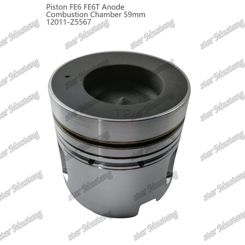 FE6 FE6T Motor Piston Odası Boyutu 59mm 3x2x4mm 12011-Z5567 Nissan Motor yedek parçaları için