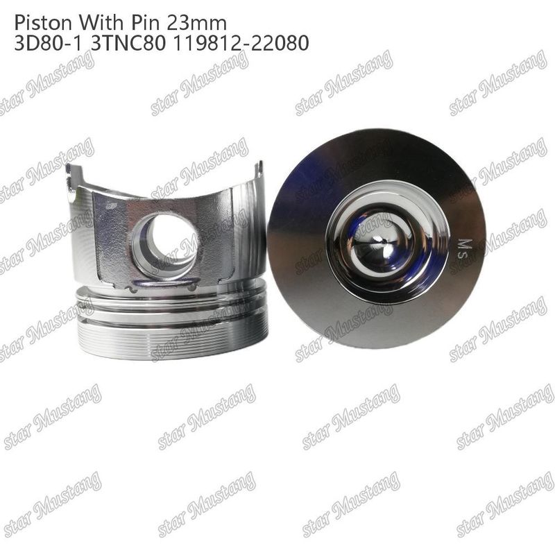 Piston 3D80-1 3TNC80 PIN SIZE 23mm 119812-22080 Yanmar Dizel Motoru Tamir Parçası için