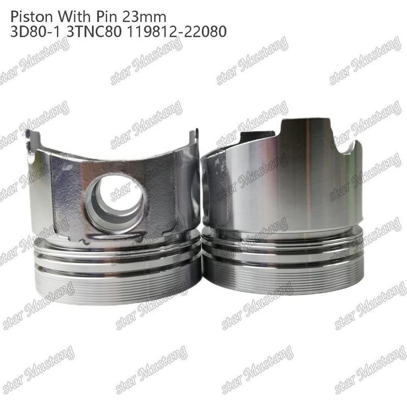 Piston 3D80-1 3TNC80 PIN SIZE 23mm 119812-22080 Yanmar Dizel Motoru Tamir Parçası için