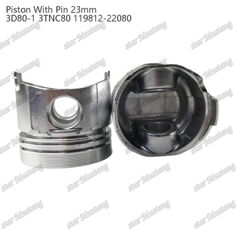 Piston 3D80-1 3TNC80 PIN SIZE 23mm 119812-22080 Yanmar Dizel Motoru Tamir Parçası için