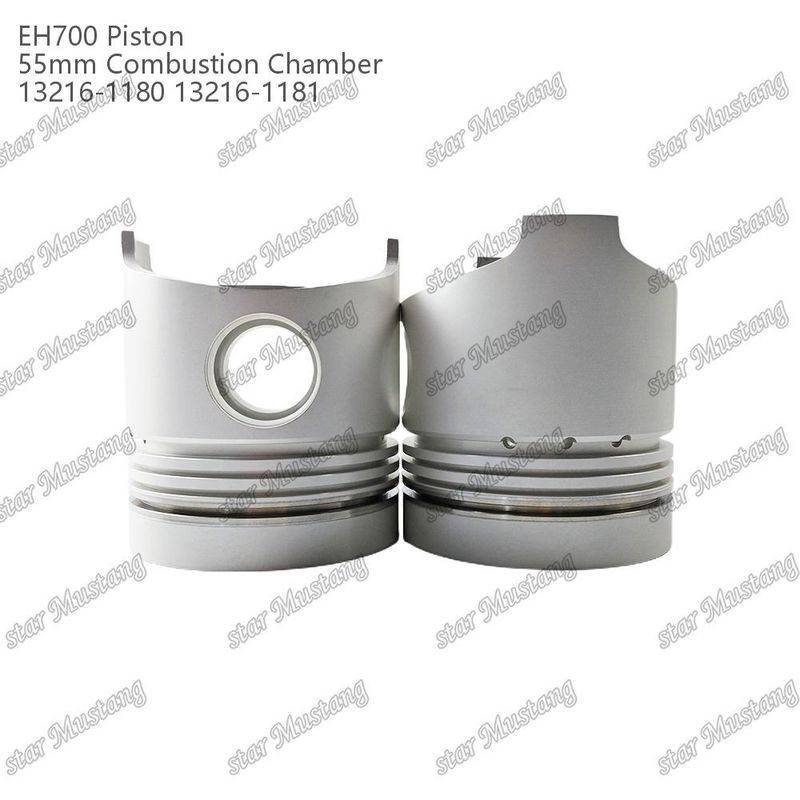 Piston EH700 55mm yanma odası 13216-1181 13216-1180 Hino Dizel Motor Tamir Parçası için