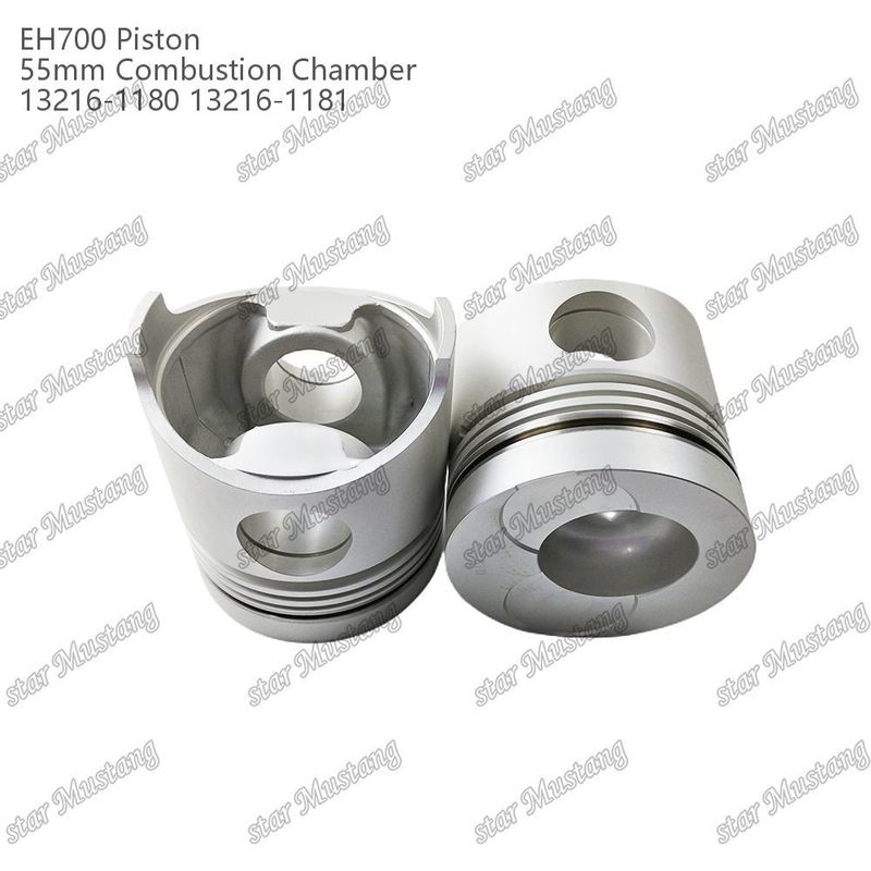 Piston EH700 55mm yanma odası 13216-1181 13216-1180 Hino Dizel Motor Tamir Parçası için