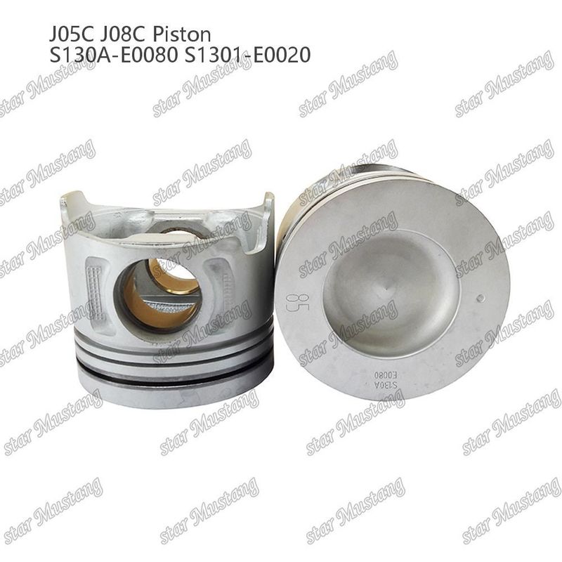 Piston J05C J08C bakır kafesli 65mm yanma odası iç soğutma S130A-E0080 S1301-E0020 Hino için