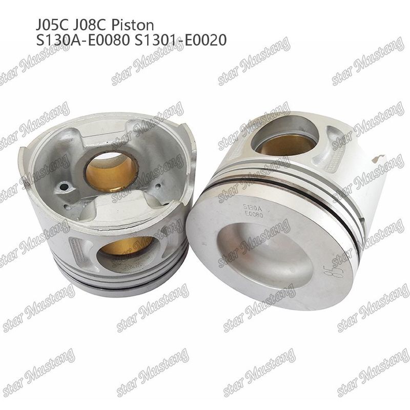 Piston J05C J08C bakır kafesli 65mm yanma odası iç soğutma S130A-E0080 S1301-E0020 Hino için