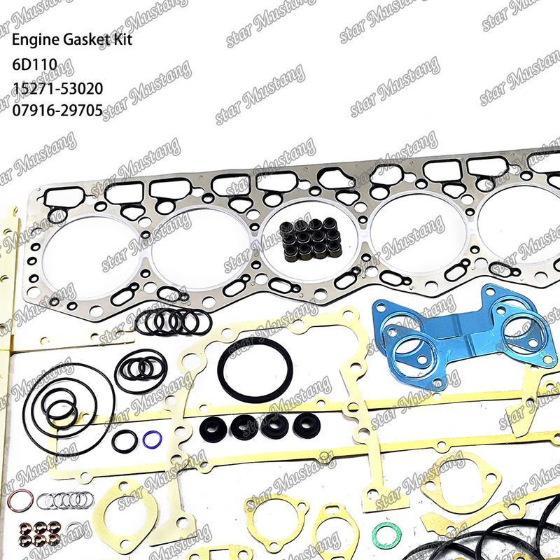 6D110 Komatsu için uygun 6138-K1-9901 6138-K2-9901 Tam Gaskett Set