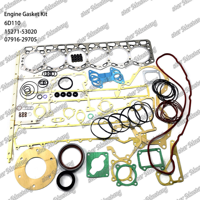 6D110 Komatsu için uygun 6138-K1-9901 6138-K2-9901 Tam Gaskett Set