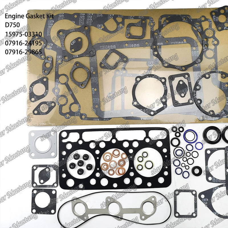 D750 Tam Gasketi Set Baş Gasketi 15975-03310 Üst 07916-24195 Alt 07916-29865 Kubota için Uygun