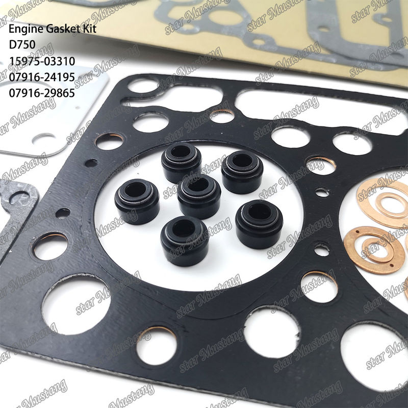 D750 Tam Gasketi Set Baş Gasketi 15975-03310 Üst 07916-24195 Alt 07916-29865 Kubota için Uygun