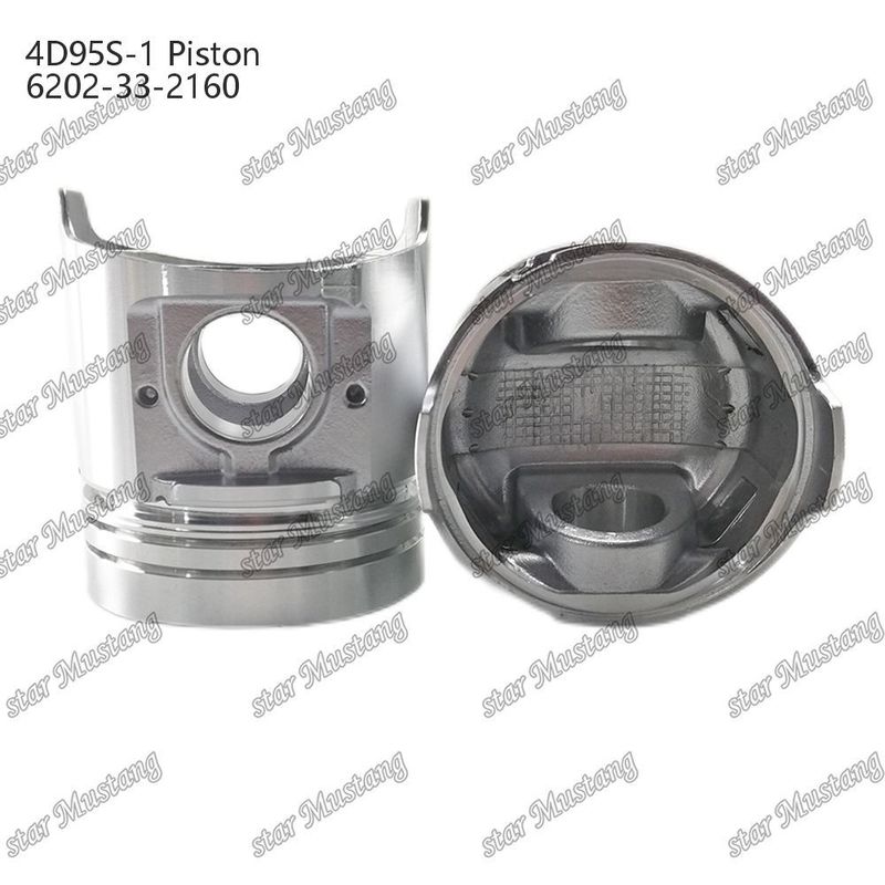 Piston 4D95S-1 104mm yüksek yuvarlak alt 51mm yanma odası 6202-33-2160 Kumatsu Motor yedek parçaları için