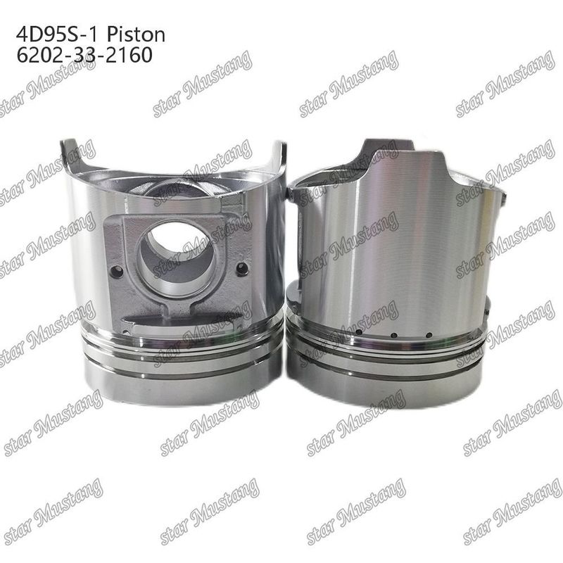 Piston 4D95S-1 104mm yüksek yuvarlak alt 51mm yanma odası 6202-33-2160 Kumatsu Motor yedek parçaları için