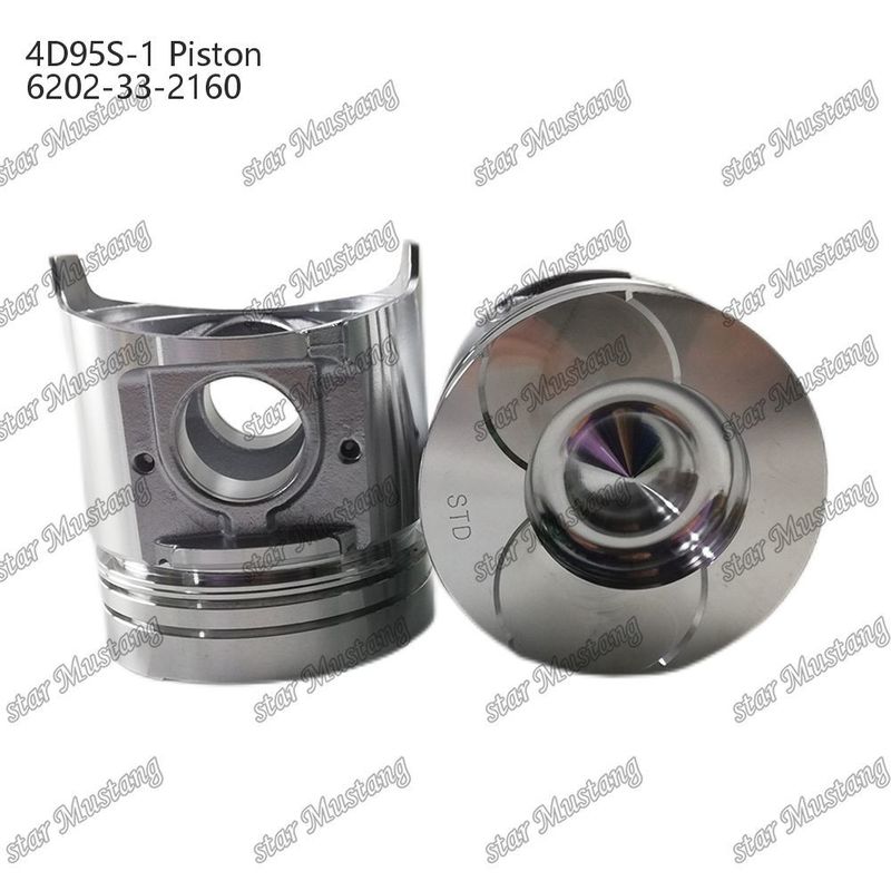 Piston 4D95S-1 104mm yüksek yuvarlak alt 51mm yanma odası 6202-33-2160 Kumatsu Motor yedek parçaları için