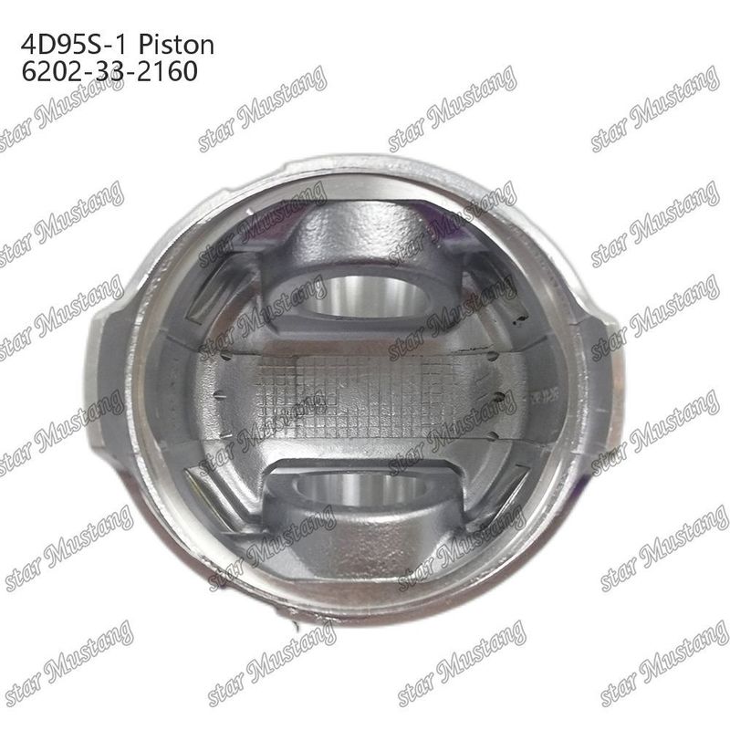 Piston 4D95S-1 104mm yüksek yuvarlak alt 51mm yanma odası 6202-33-2160 Kumatsu Motor yedek parçaları için