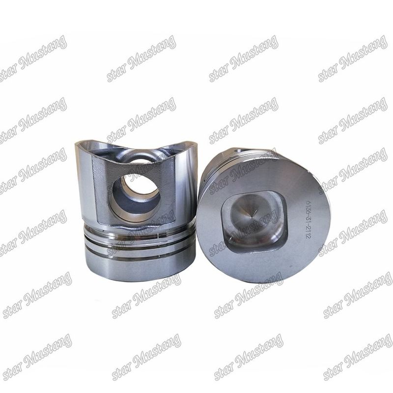 Piston 6D105-1 Kare alt 6136-31-2112 6136-31-2010 Kumatsu Motor yedek parçaları için