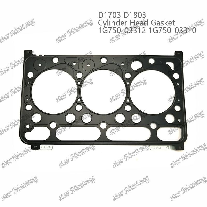 D1703 D1803 Silindir başı gazket metal 1.20mm 1G750-03312 1G750-03310 Kubota motoru için uygundur