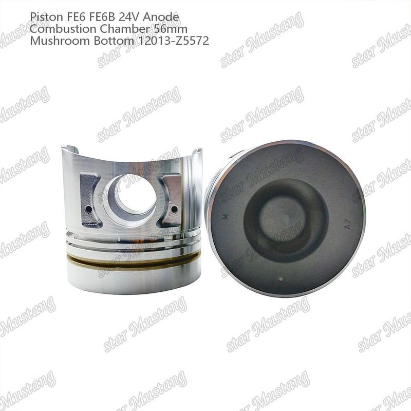 Piston FE6 FE6B 24V Yanma odası 56mm Mantar tabanı Anot 12013-Z5572 Nissan Motor yedek parçaları için