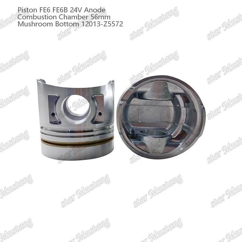 Piston FE6 FE6B 24V Yanma odası 56mm Mantar tabanı Anot 12013-Z5572 Nissan Motor yedek parçaları için