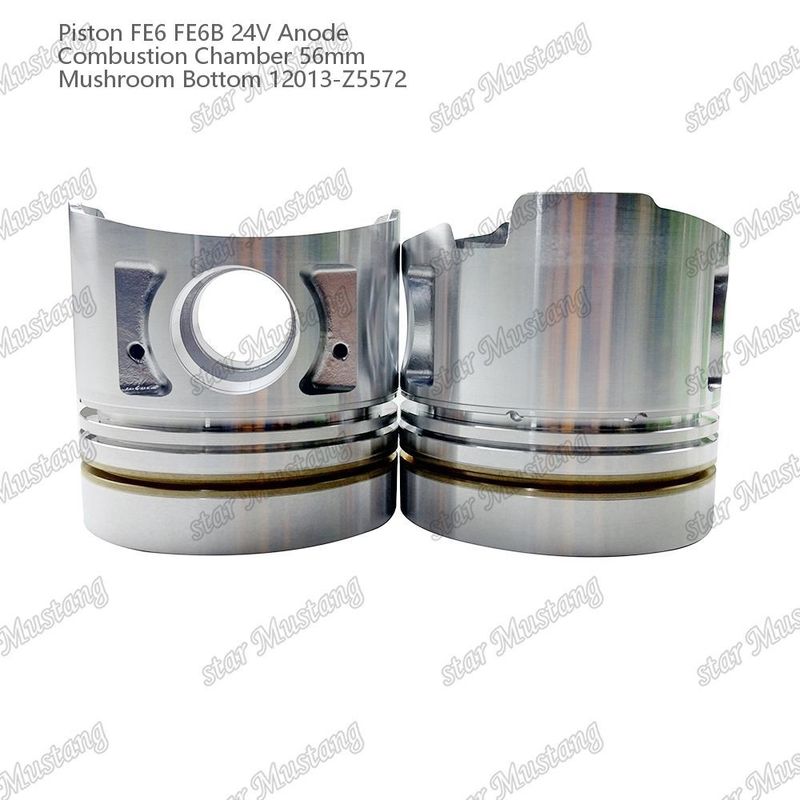 Piston FE6 FE6B 24V Yanma odası 56mm Mantar tabanı Anot 12013-Z5572 Nissan Motor yedek parçaları için