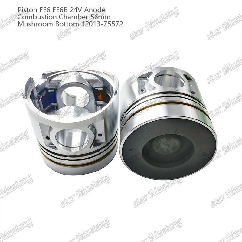 Piston FE6 FE6B 24V Yanma odası 56mm Mantar tabanı Anot 12013-Z5572 Nissan Motor yedek parçaları için