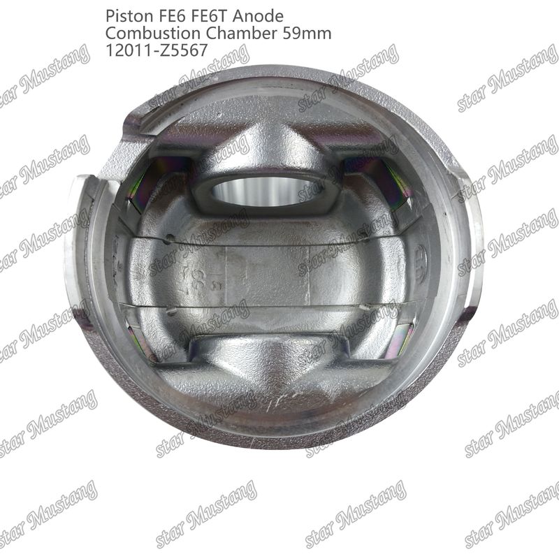 Piston FE6 FE6T Yanma odası 59mm Keskin alt anot 3x2x4mm 12011-Z5567 Mitsubishi Motor yedek parçaları için