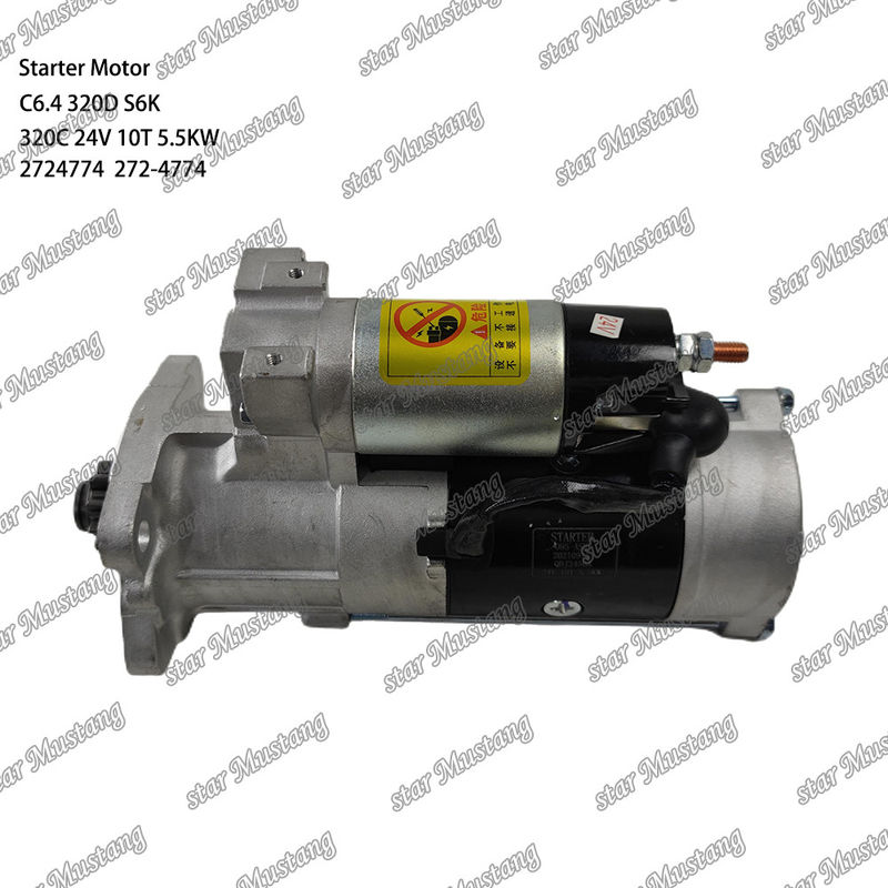 Motor Starter Motoru C6.4 320D S6K 320C 24V 10T 5.5KW 2724774 272-4774 Caterpillar Motor yedek parçaları için