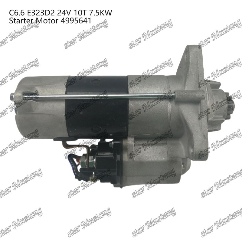 Motor Starter Motoru C6.6 E323D2 24V 10T 7.5KW 4995641 Caterpillar Motor yedek parçaları için