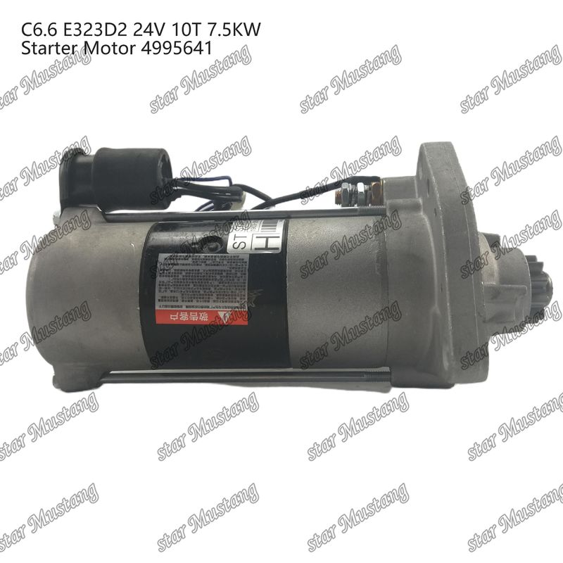 Motor Starter Motoru C6.6 E323D2 24V 10T 7.5KW 4995641 Caterpillar Motor yedek parçaları için
