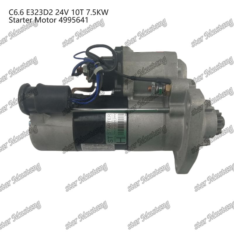 Motor Starter Motoru C6.6 E323D2 24V 10T 7.5KW 4995641 Caterpillar Motor yedek parçaları için