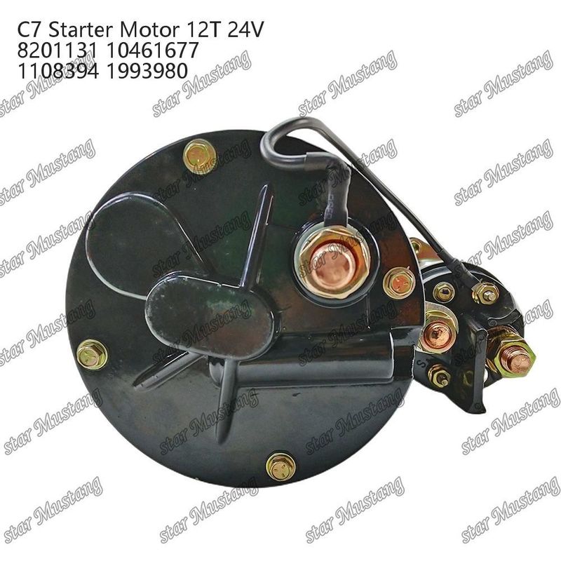 Motor Starter Motor C7 12T 24V 8201131 10461677 1108394 1993980 Caterpillar Motor yedek parçaları için