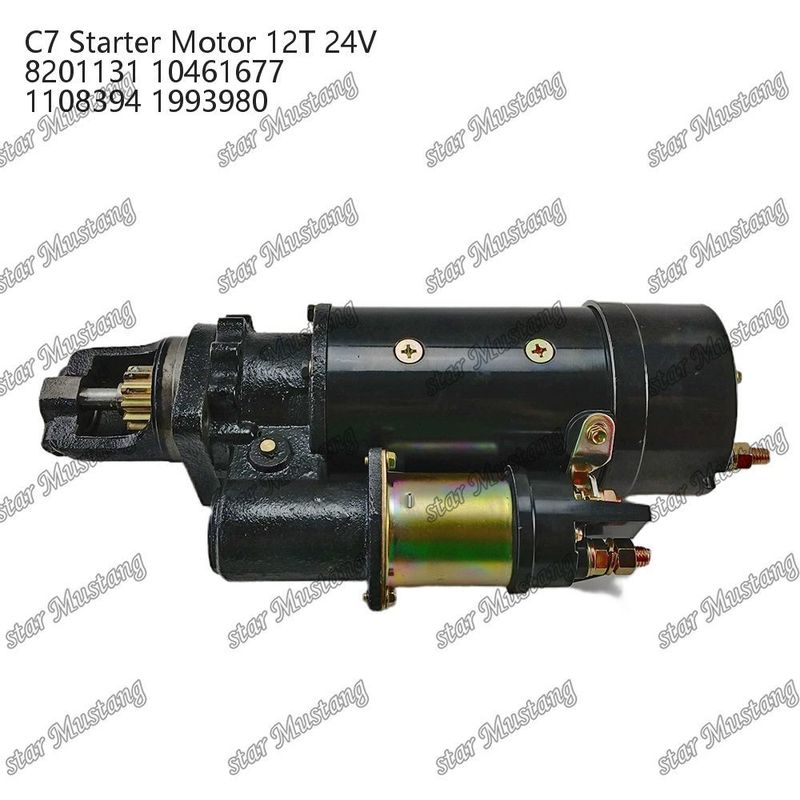 Motor Starter Motor C7 12T 24V 8201131 10461677 1108394 1993980 Caterpillar Motor yedek parçaları için