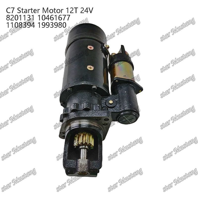 Motor Starter Motor C7 12T 24V 8201131 10461677 1108394 1993980 Caterpillar Motor yedek parçaları için