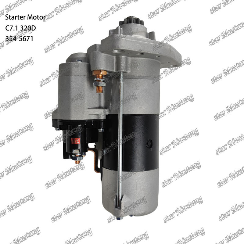 Motor Starter Motoru C7.1 320D 24V 10T 7.5KW 354-5671 Caterpillar Motor yedek parçaları için