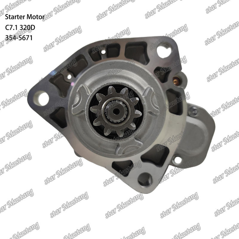 Motor Starter Motoru C7.1 320D 24V 10T 7.5KW 354-5671 Caterpillar Motor yedek parçaları için