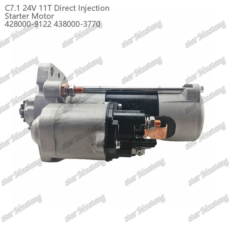 Motor Starter Motor C7.1 DI Tip 24V 11T 428000-9122 438000-3770 Caterpillar Motor yedek parçaları için