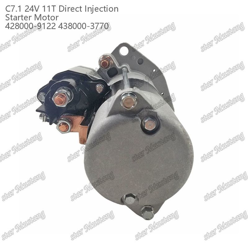 Motor Starter Motor C7.1 DI Tip 24V 11T 428000-9122 438000-3770 Caterpillar Motor yedek parçaları için