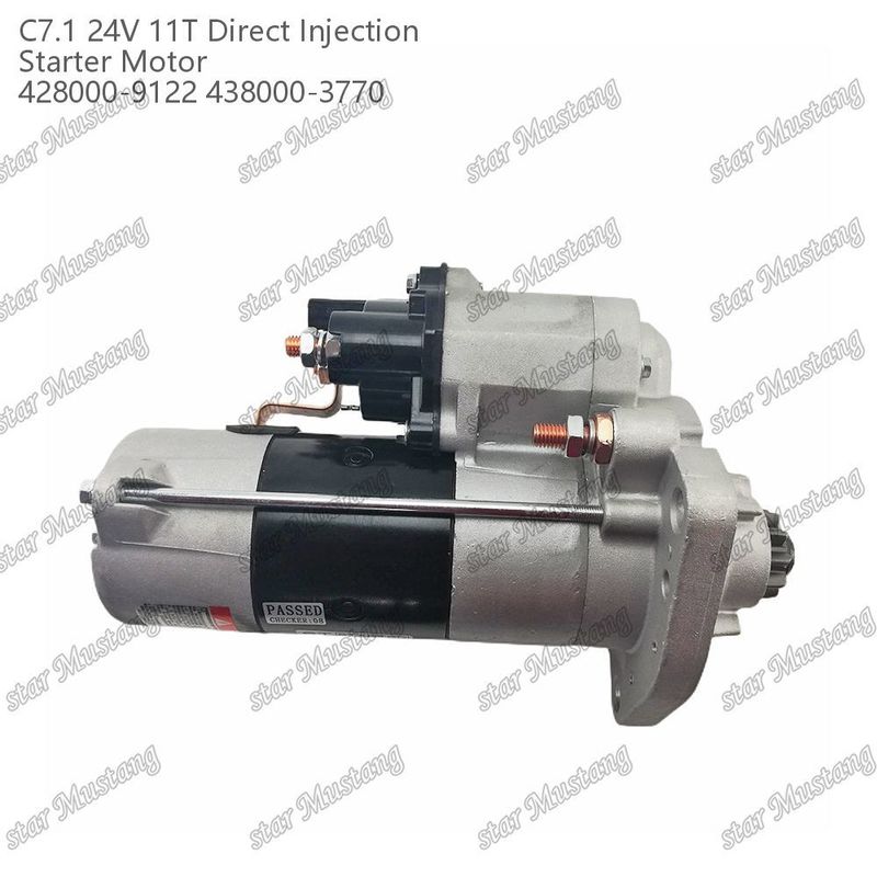 Motor Starter Motor C7.1 DI Tip 24V 11T 428000-9122 438000-3770 Caterpillar Motor yedek parçaları için