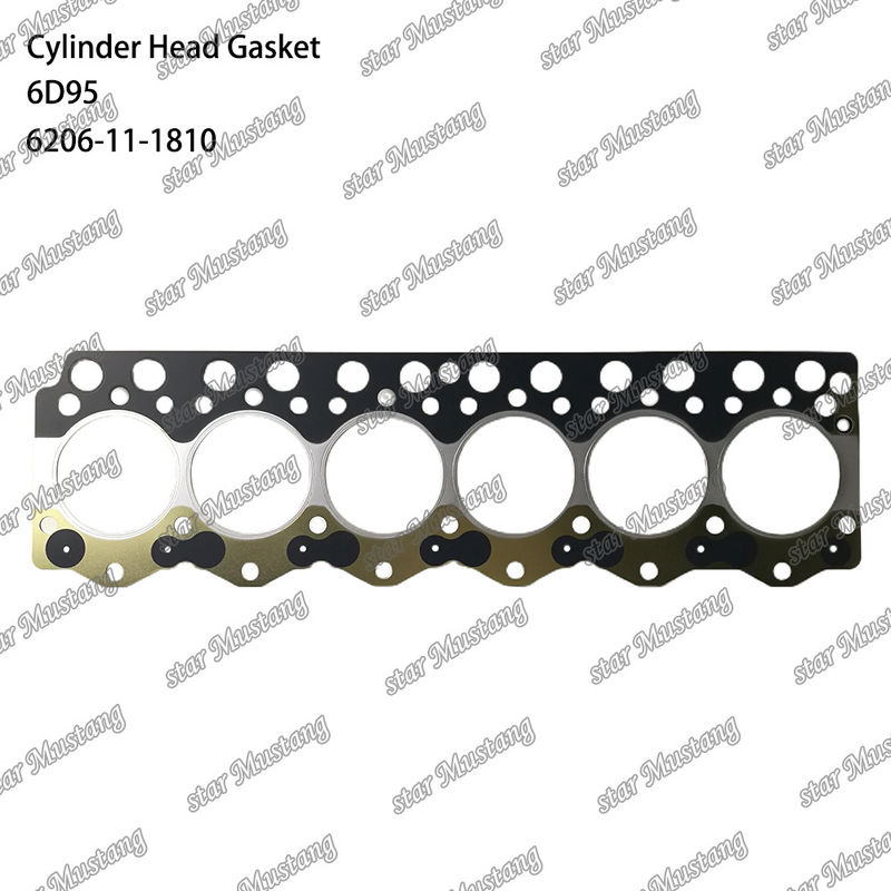 Silindir başı gazket 6D95 Metal 6206-11-1810 KUMATSU motor yedek parçaları için