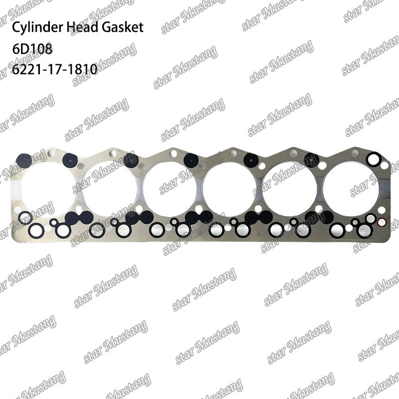 Silindir Gasketi 6D108 6221-17-1810 6221-11-1811 KUMATSU Motor yedek parçaları için