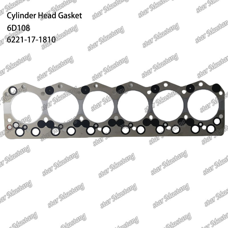 Silindir Gasketi 6D108 6221-17-1810 6221-11-1811 KUMATSU Motor yedek parçaları için