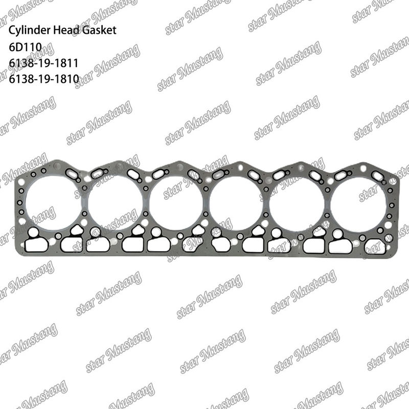 6D110 6138-19-1811 6138-19-1810 KUMATSU motor yedek parçaları için silindir gazket