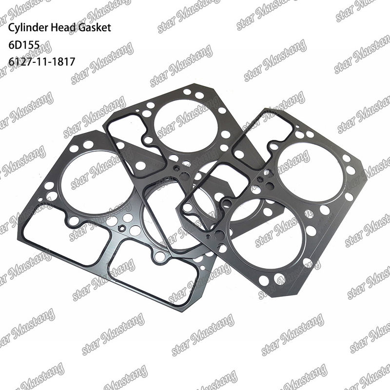 Silindir başı gazket 6D155 Metal 6127-11-1817 KUMATSU motor yedek parçaları için