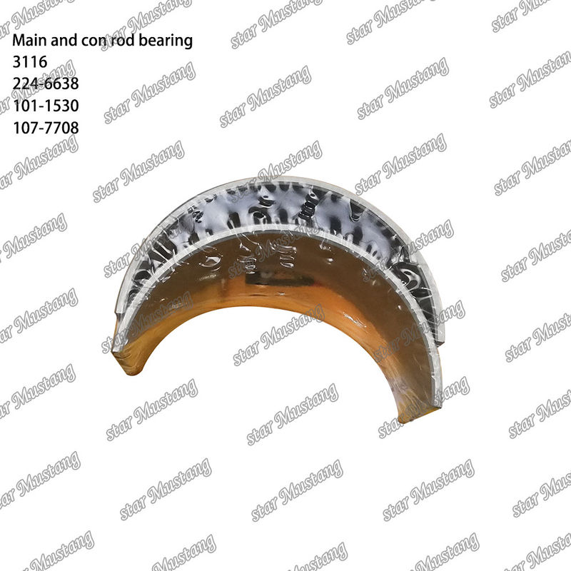 Ana rulman ve Con Rod rulman 3116 224-6638 101-1530 107-7708 Std Caterpillar motor yedek parçaları için uygundur